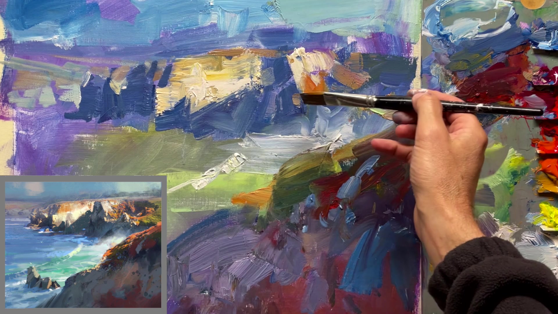 Step 24 — Detail and Color Placement (video frame from the lesson)