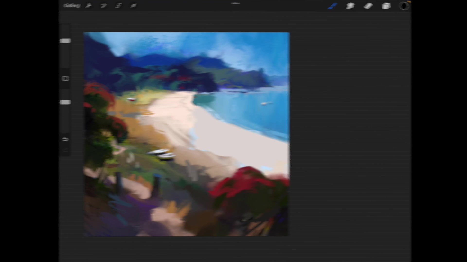 Step 1 — Combining Photos in Procreate (video frame from the lesson)
