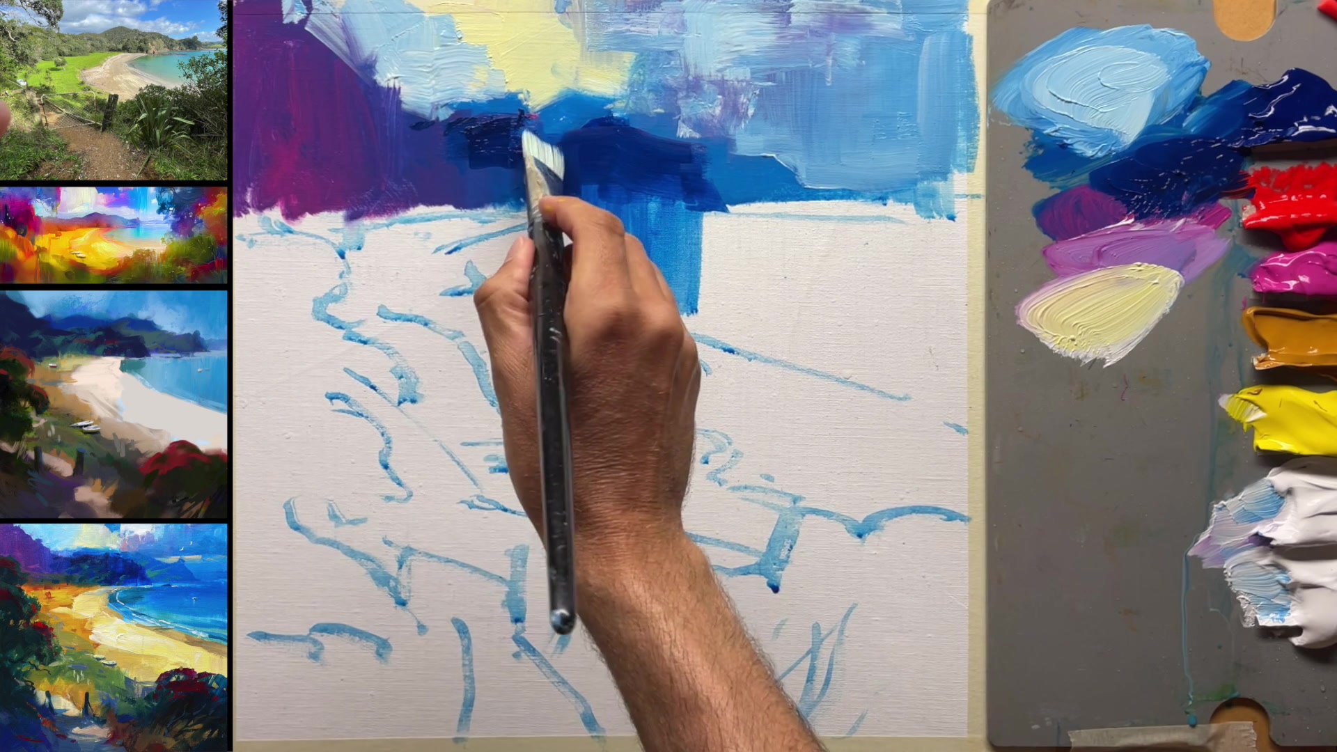 Step 8 — Adding Highlights and Color Transitions (video frame from the lesson)
