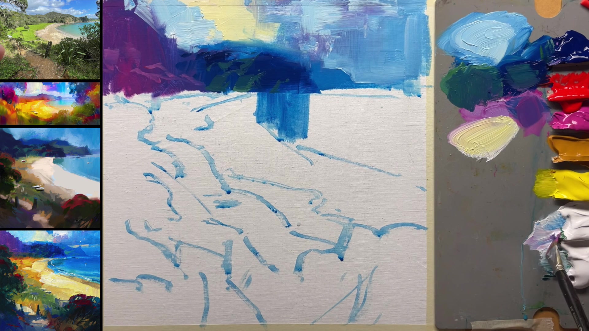 Step 9 — Softening the Sky (video frame from the lesson)