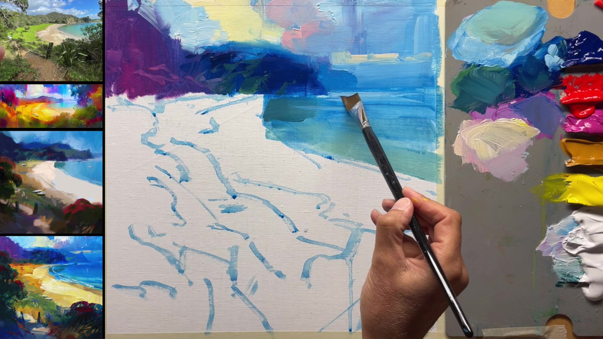 Step 11 — Adding Foreground Details (video frame from the lesson)