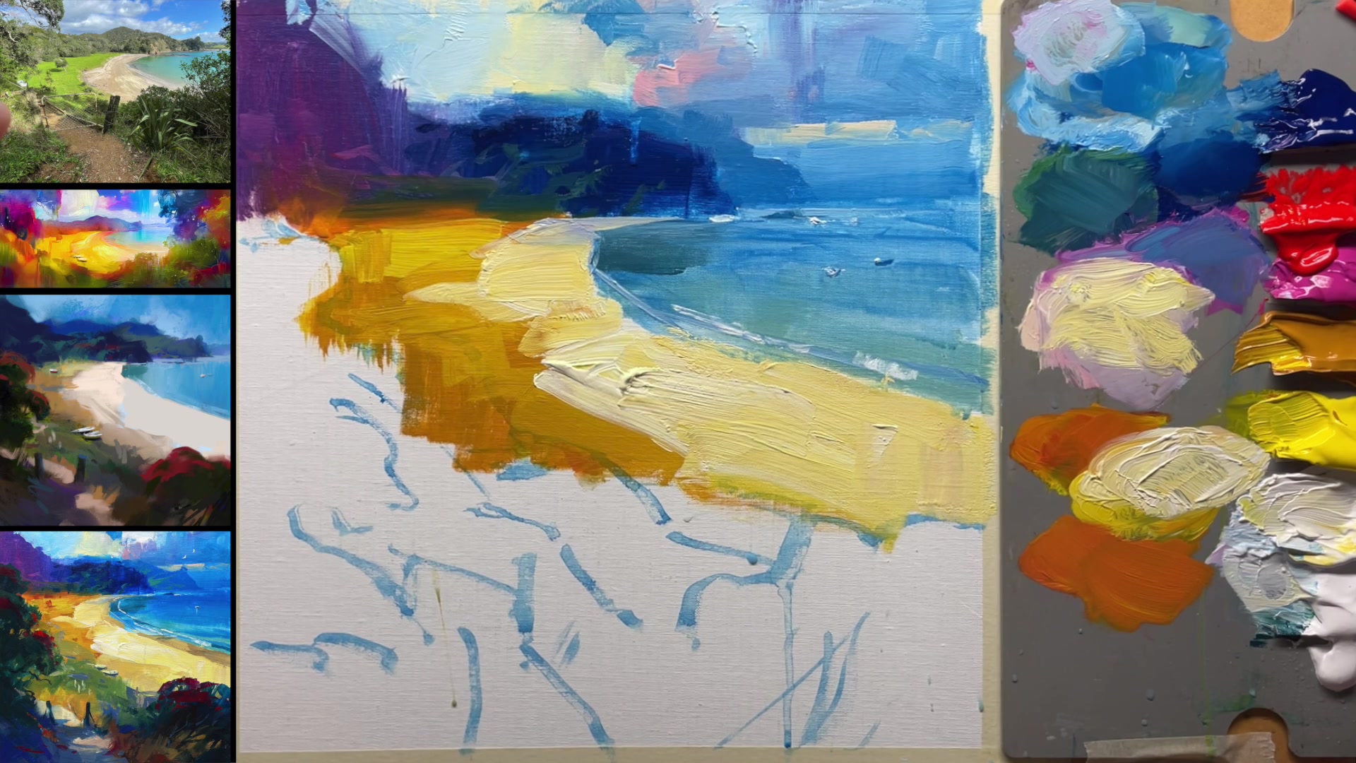 Step 14 — Transitioning to Grass and Path (video frame from the lesson)