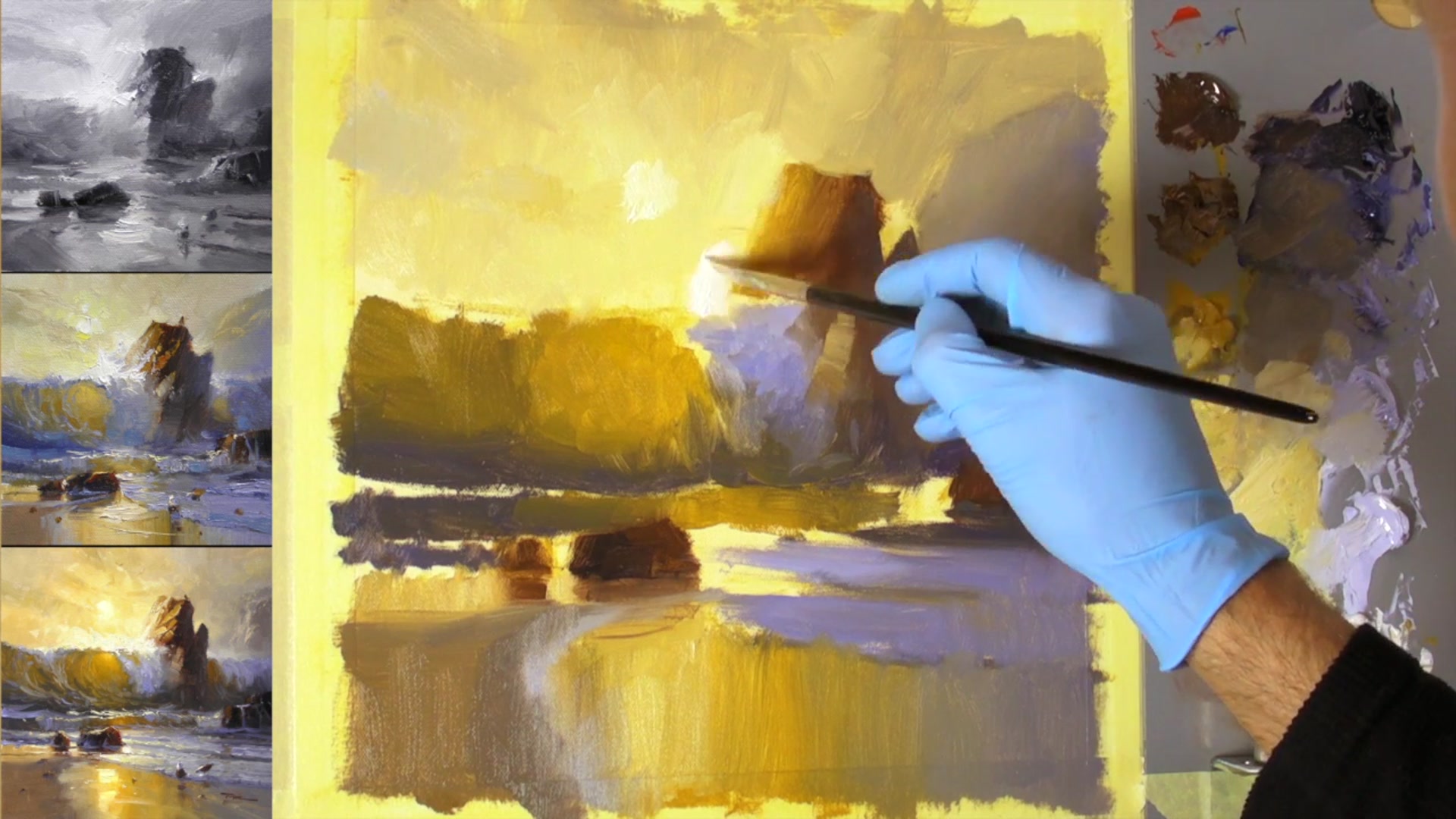Step 14 — Foam Spray and Mist (video frame from the lesson)