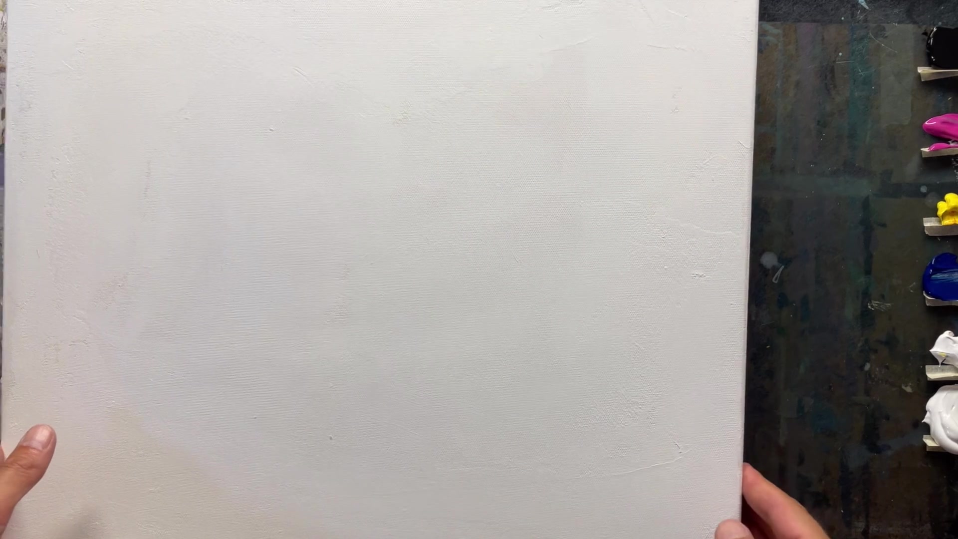 Step 2 — Preparing the Canvas and Materials (video frame from the lesson)
