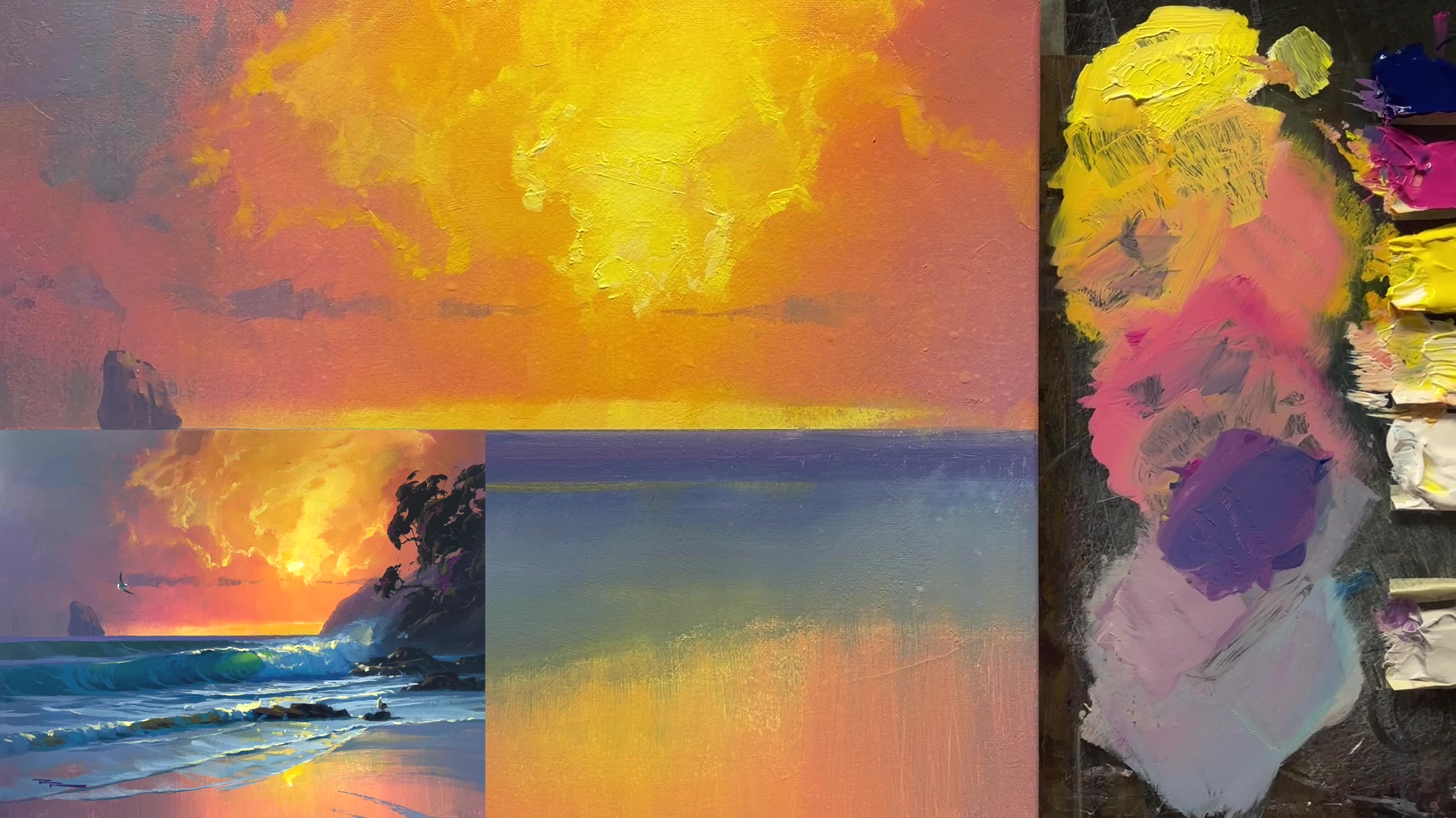 Step 10 — Adjusting Sky and Land Colors (video frame from the lesson)