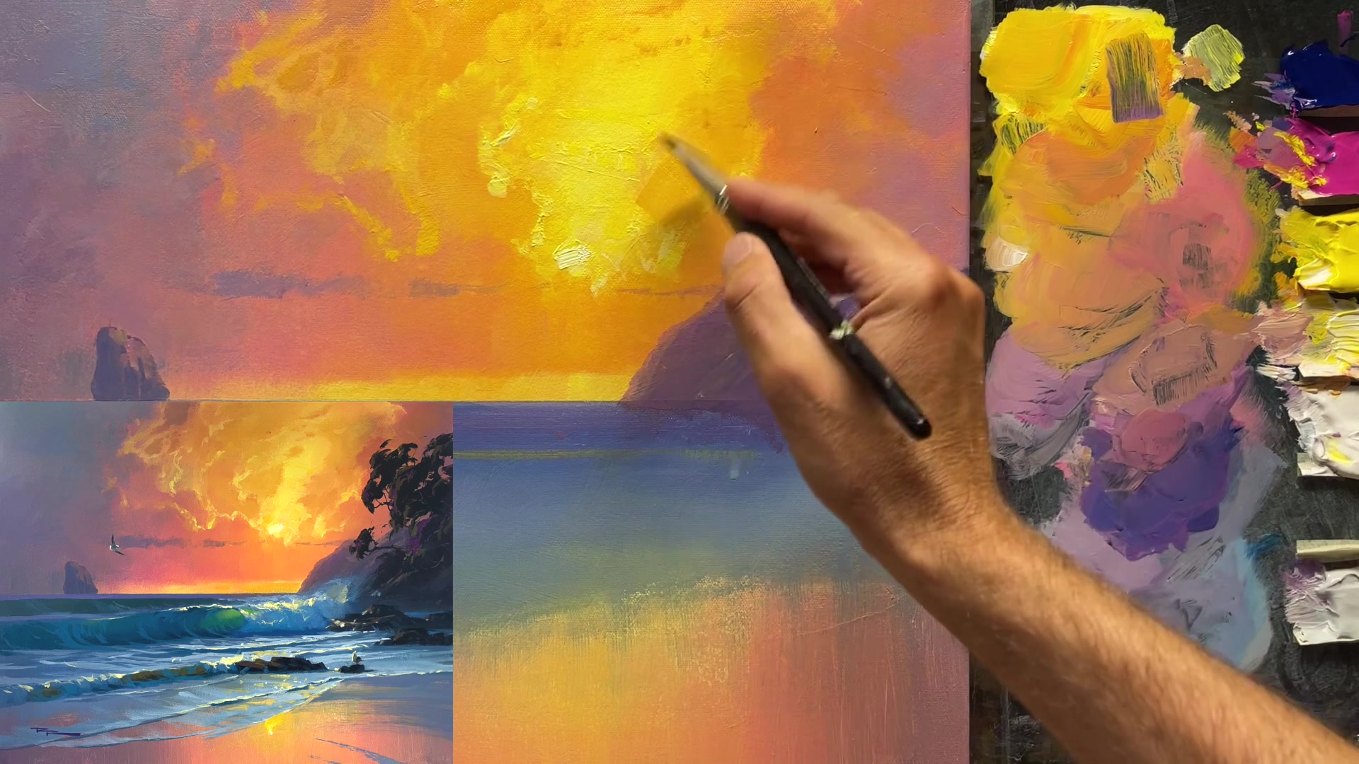 Step 11 — Adding Light Rays (video frame from the lesson)