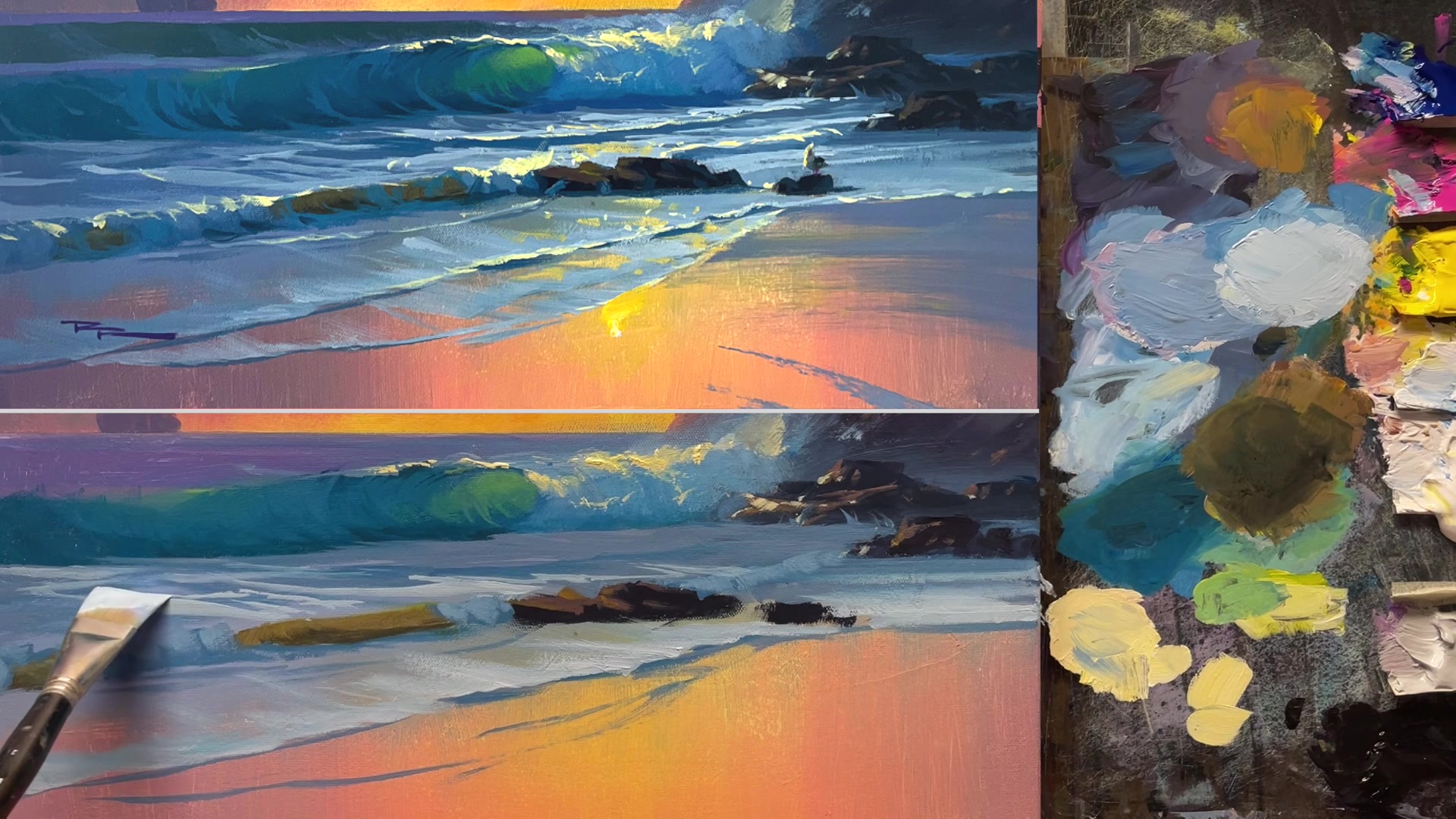 Step 21 — Creating Foam Patterns (video frame from the lesson)