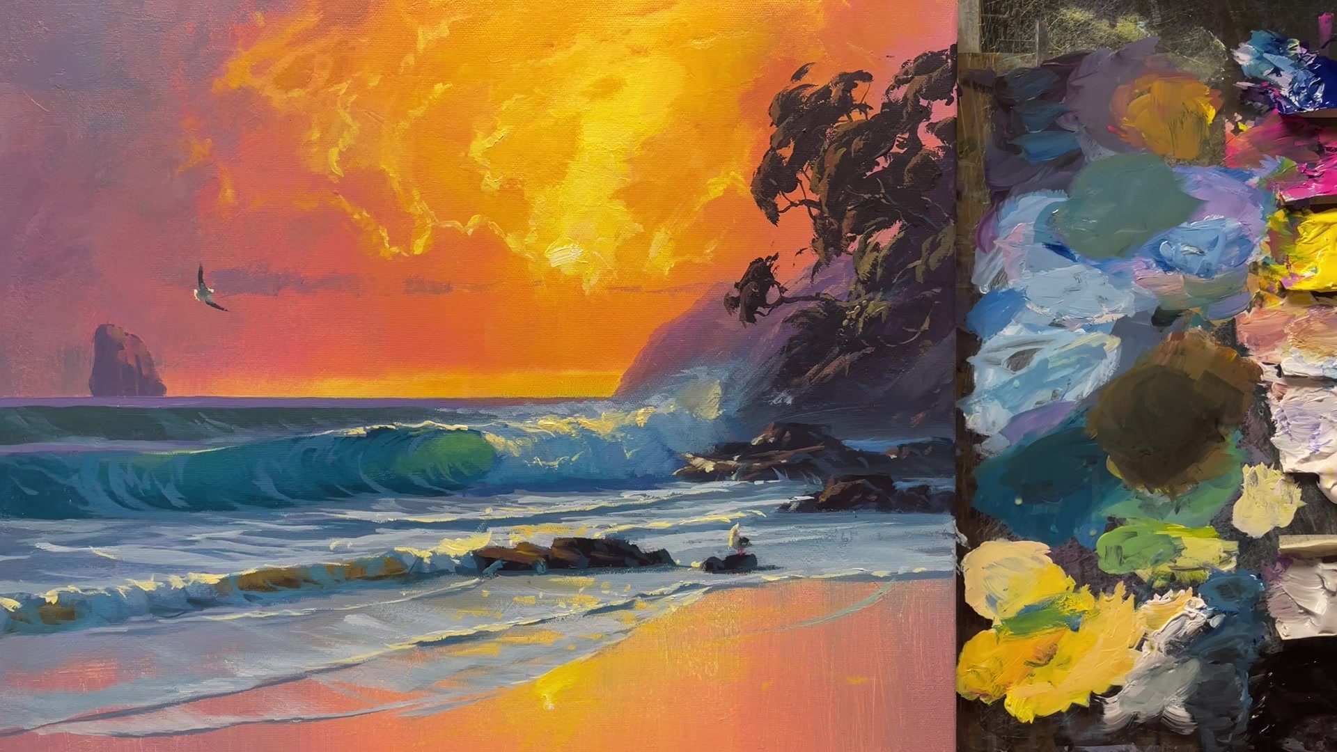 Step 30 — Adding Beach Details (video frame from the lesson)