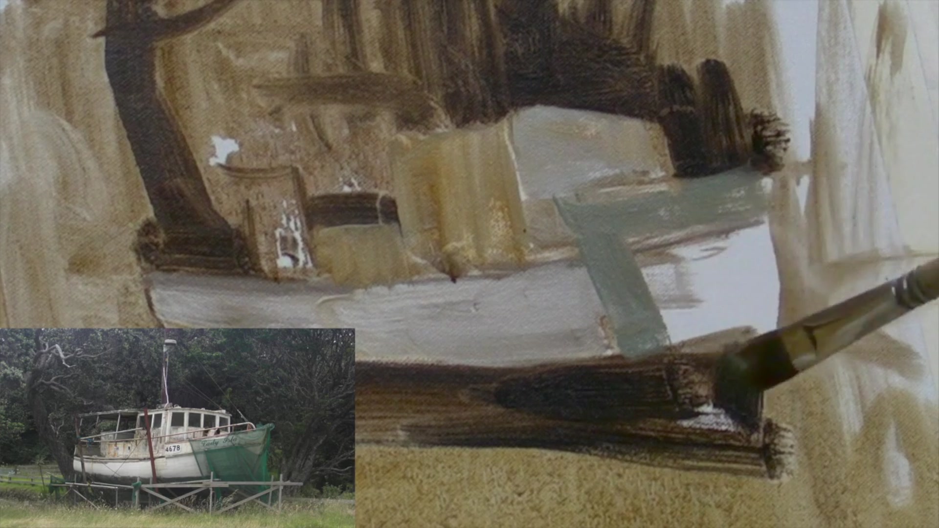 Step 4 — Avoiding over-detailing (video frame from the lesson)