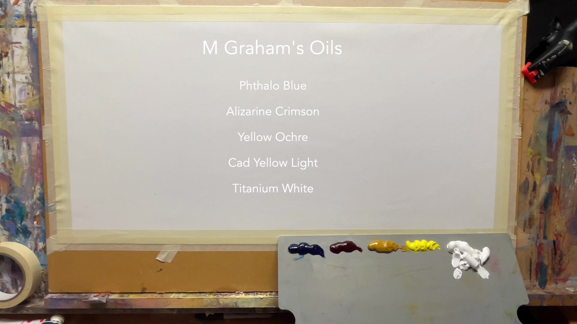 Step 5 — Mixing White and Medium (video frame from the lesson)