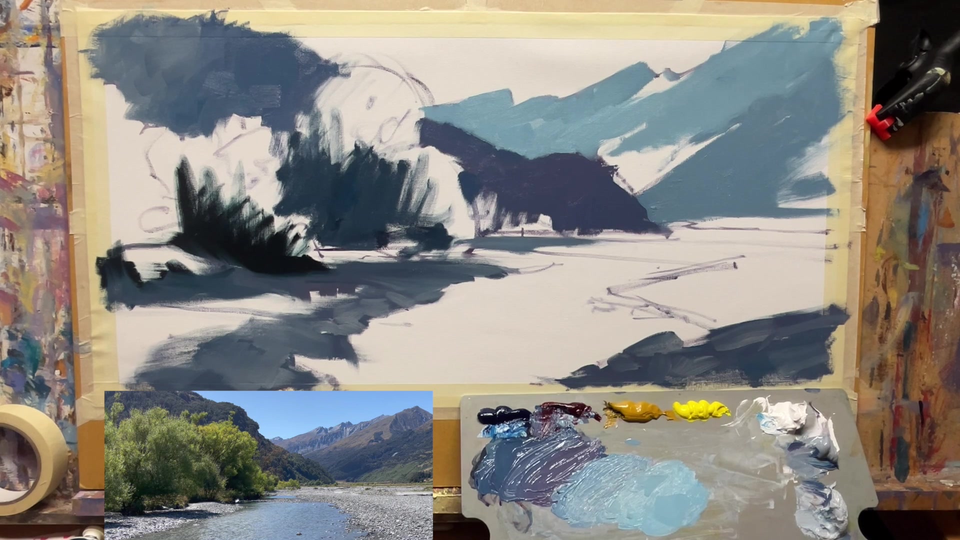 Step 17 — Midtones and Soft Transitions (video frame from the lesson)