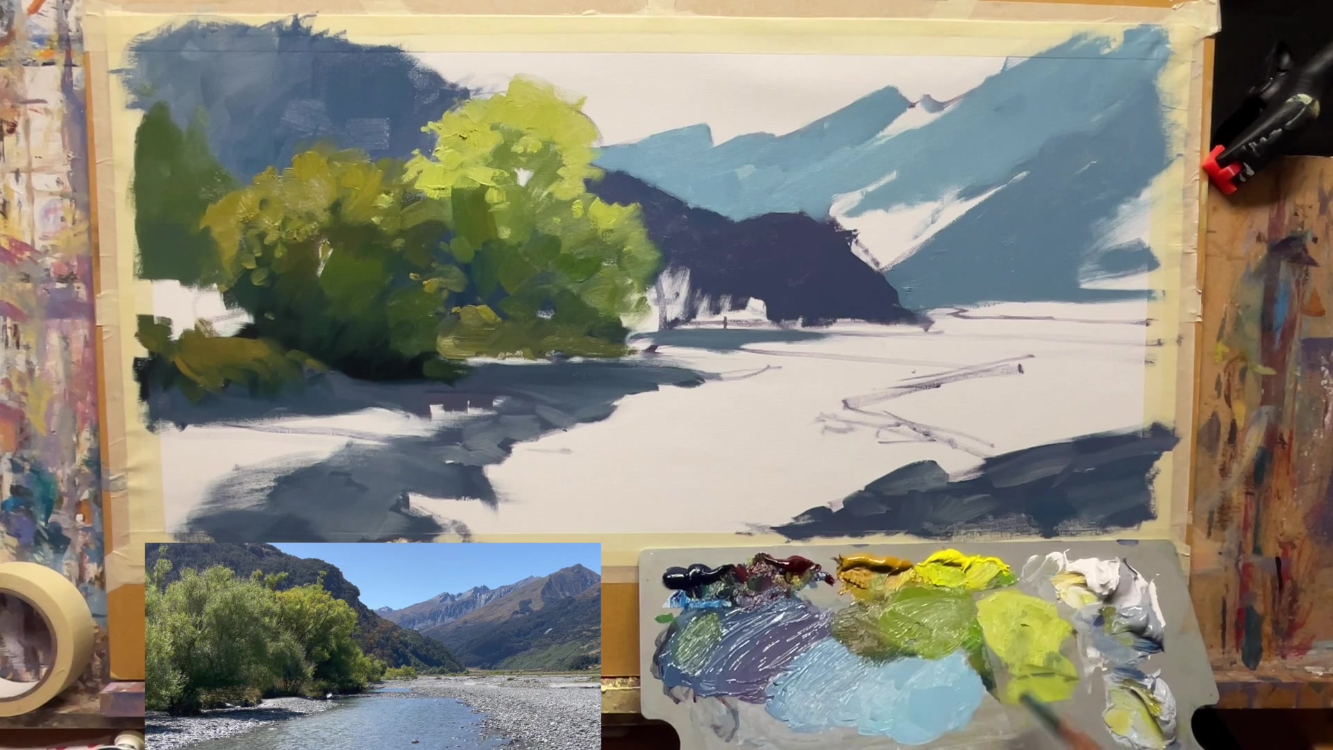 Step 20 — Creating Dynamic Background Shapes (video frame from the lesson)
