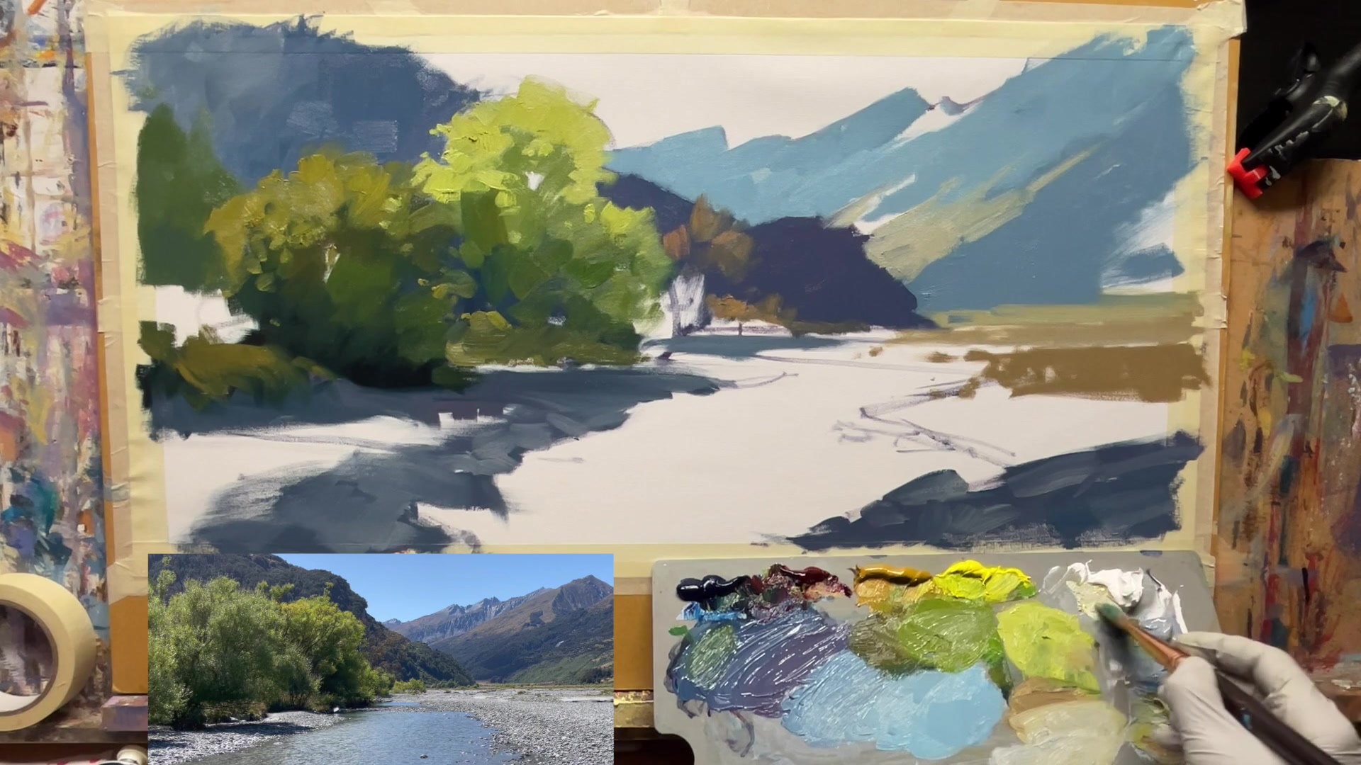 Step 21 — Refining Background and Distance (video frame from the lesson)