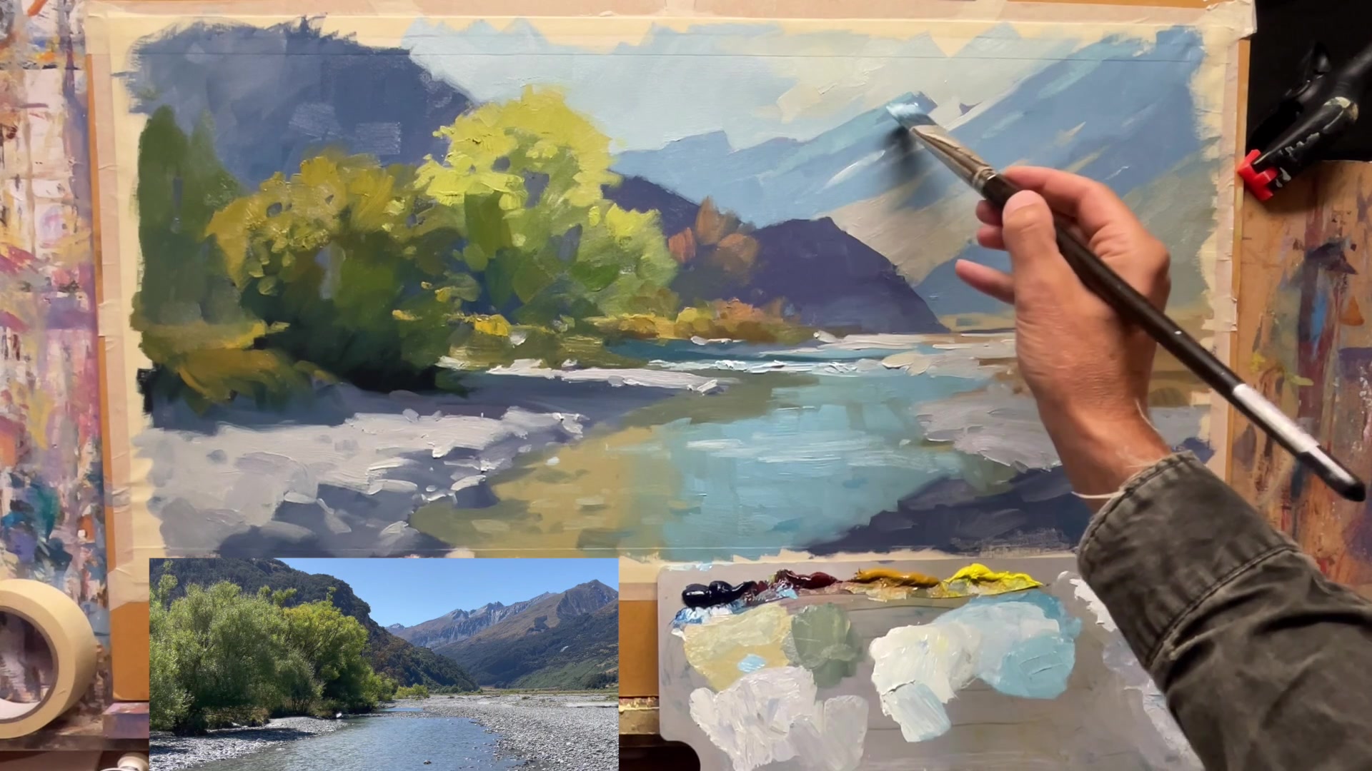 Step 29 — Tree Trunks and Branches (video frame from the lesson)