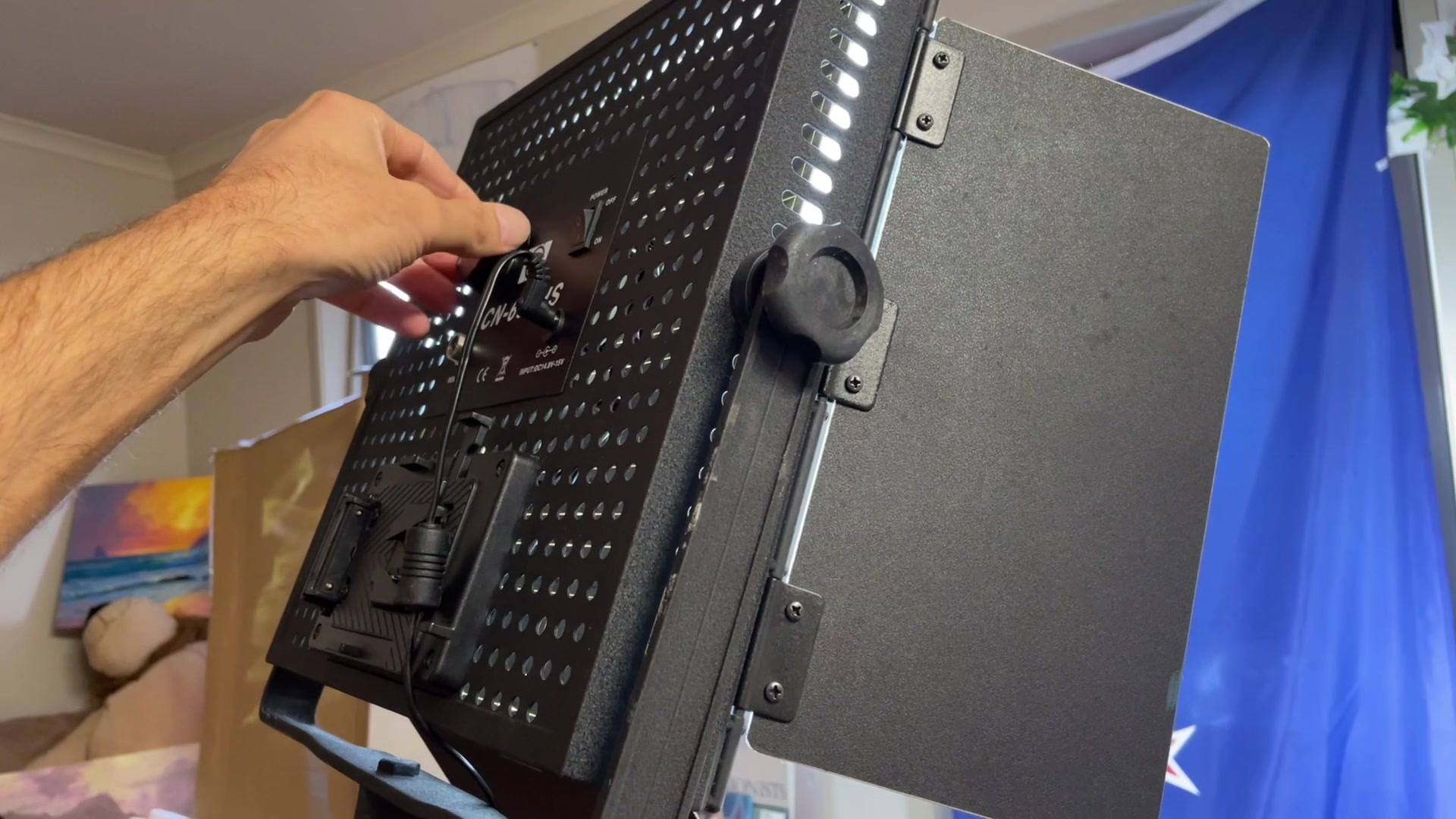 Step 9 — Light intensity and color (video frame from the lesson)