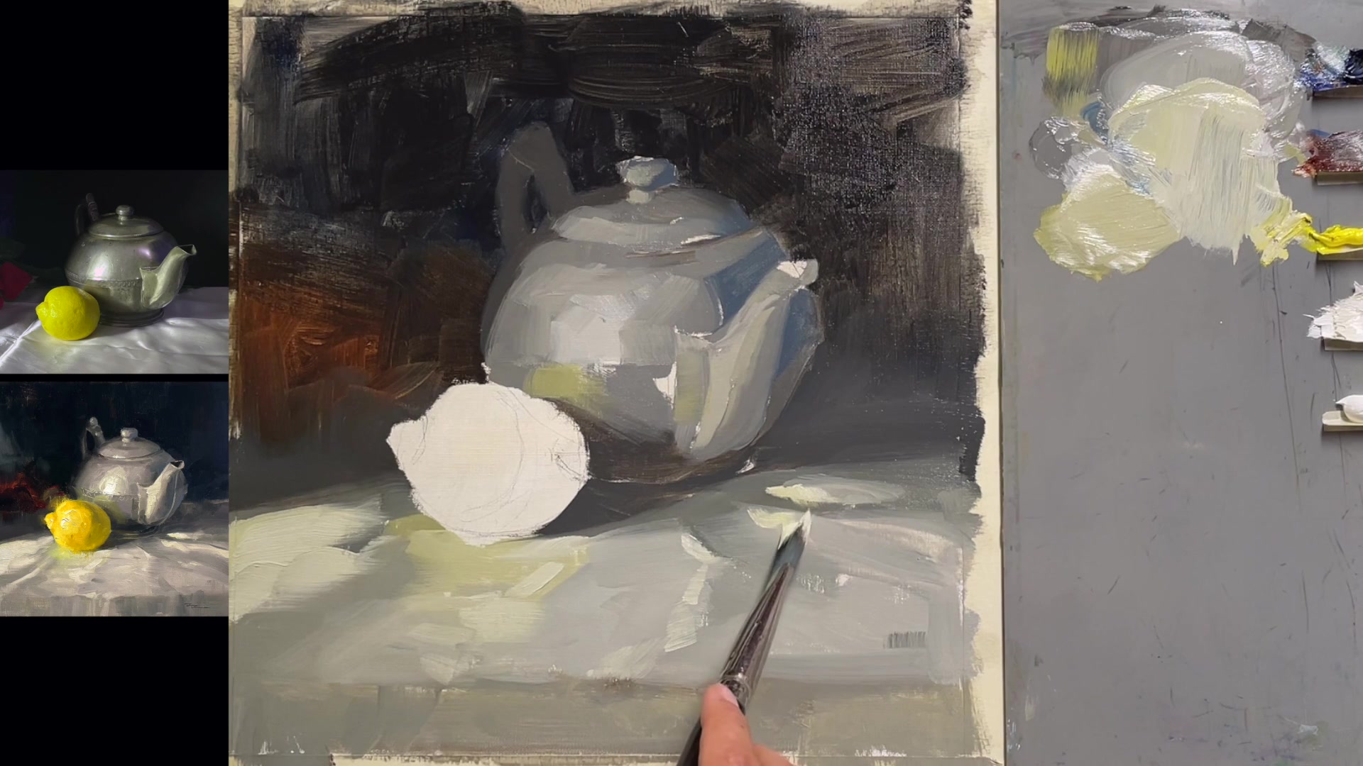 Step 27 — Starting the lemon (video frame from the lesson)