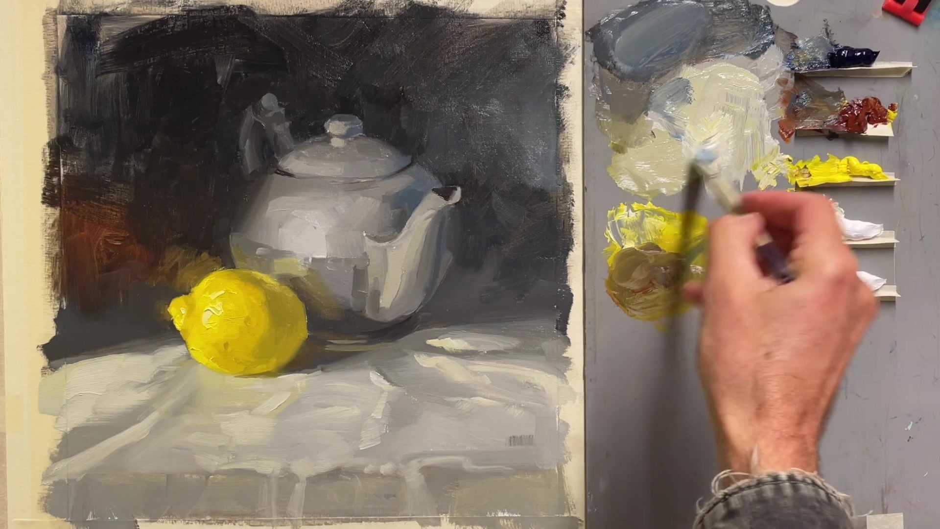 Step 33 — Final adjustments and highlights (video frame from the lesson)