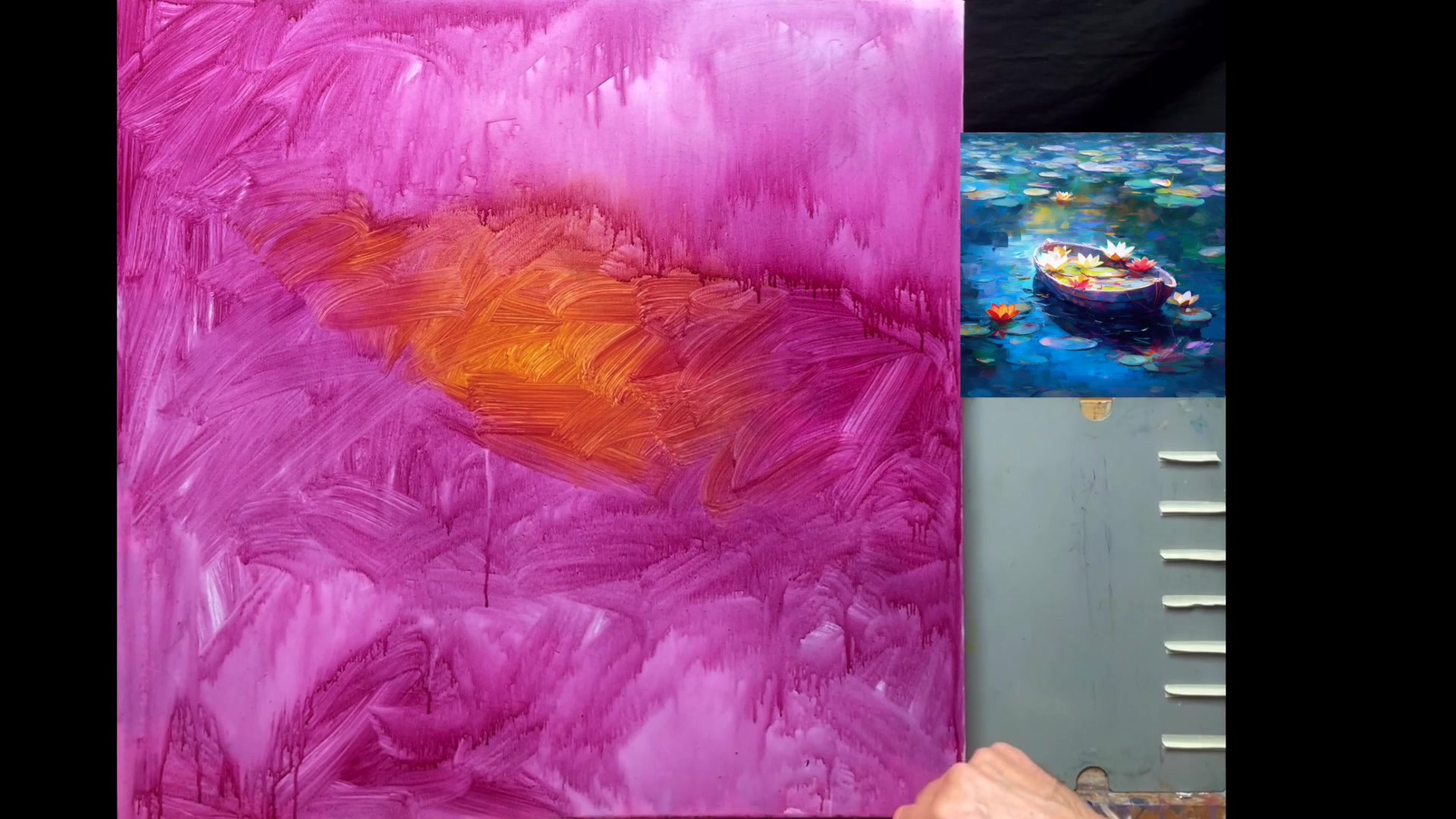 Step 3 — Setting Up the Palette (video frame from the lesson)