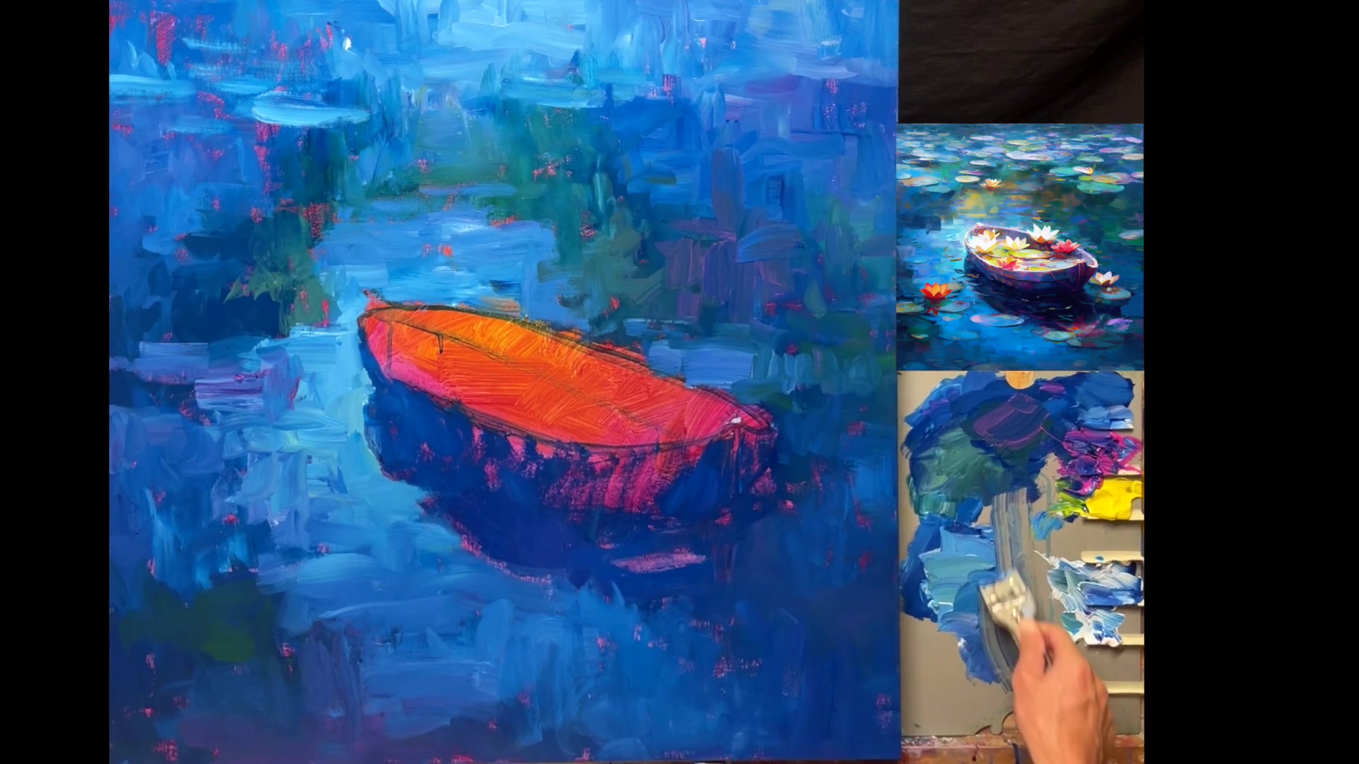 Step 10 — Mixing Dark Colors (video frame from the lesson)