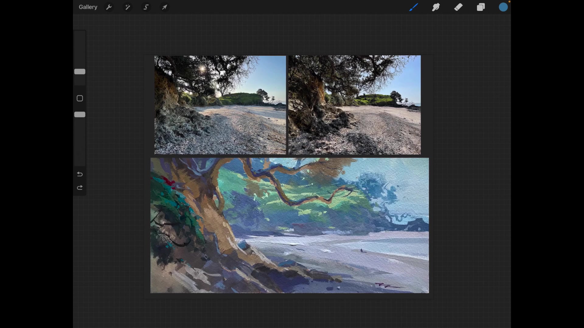 Step 3 — Composition Adjustments (video frame from the lesson)