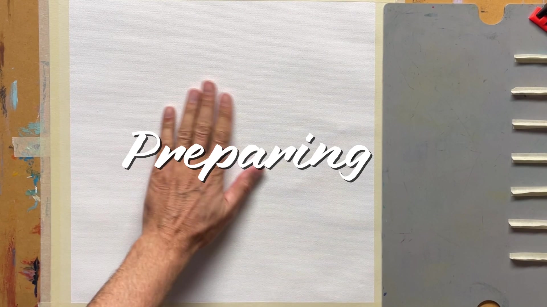 Step 2 — Preparing the Canvas (video frame from the lesson)