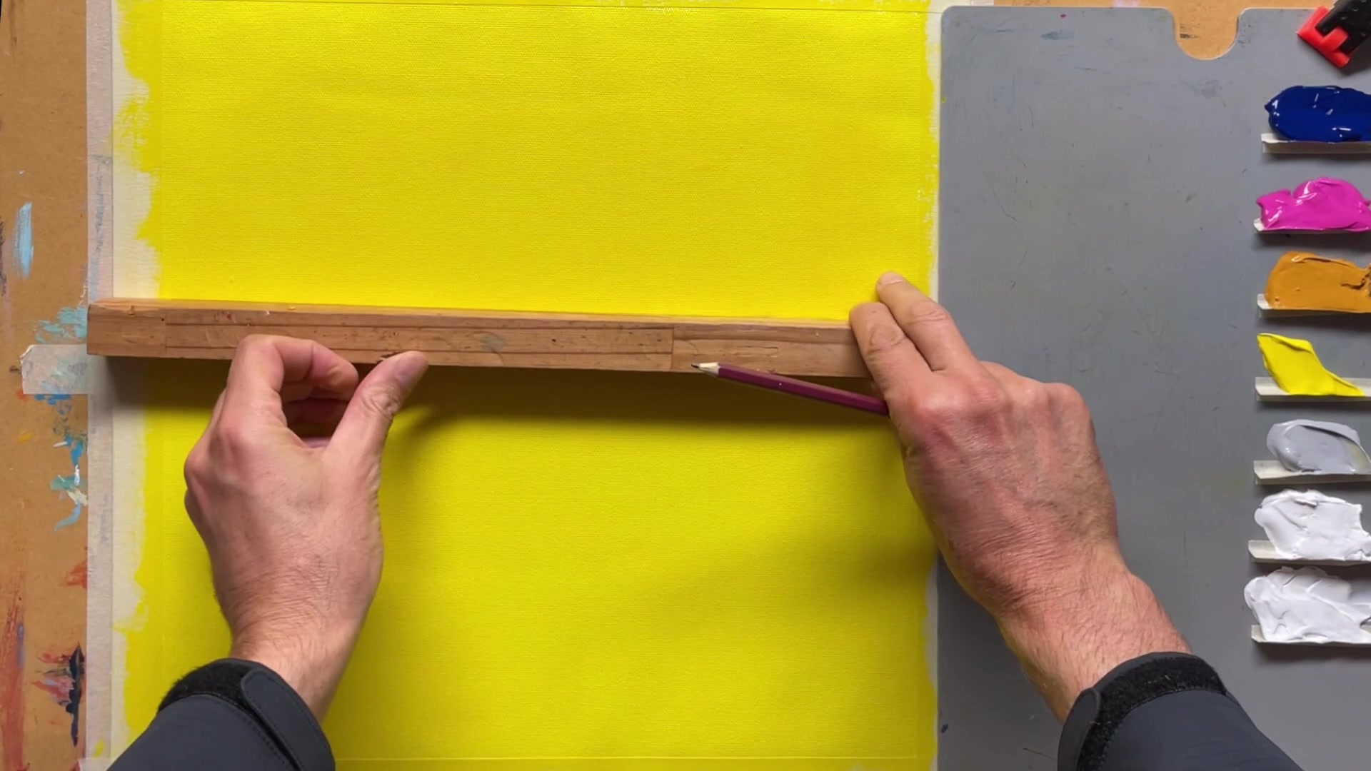 Step 4 — Painting the Sky and Clouds (video frame from the lesson)