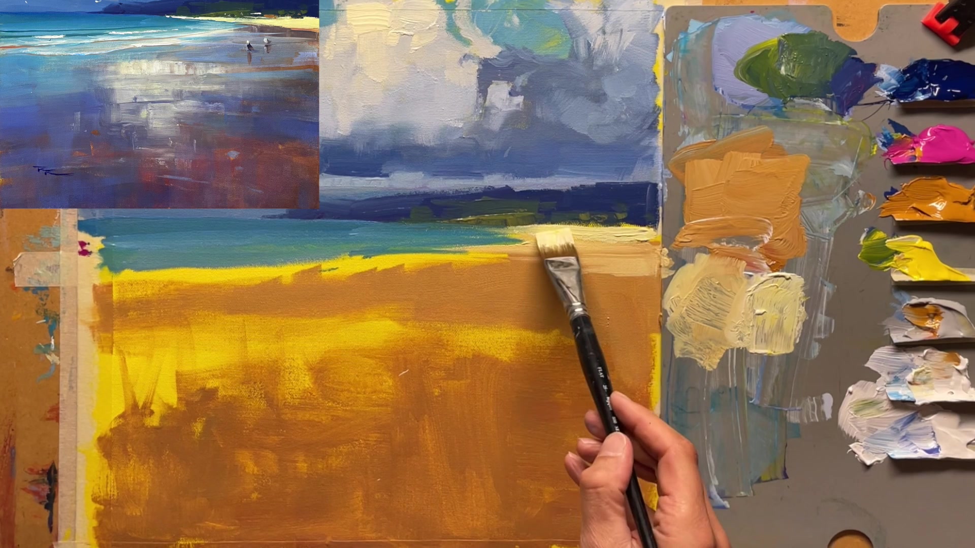Step 11 — Creating Reflections in the Water (video frame from the lesson)
