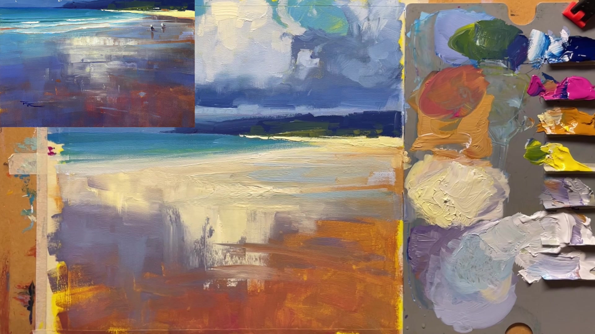 Step 13 — Adding Waves and Details (video frame from the lesson)
