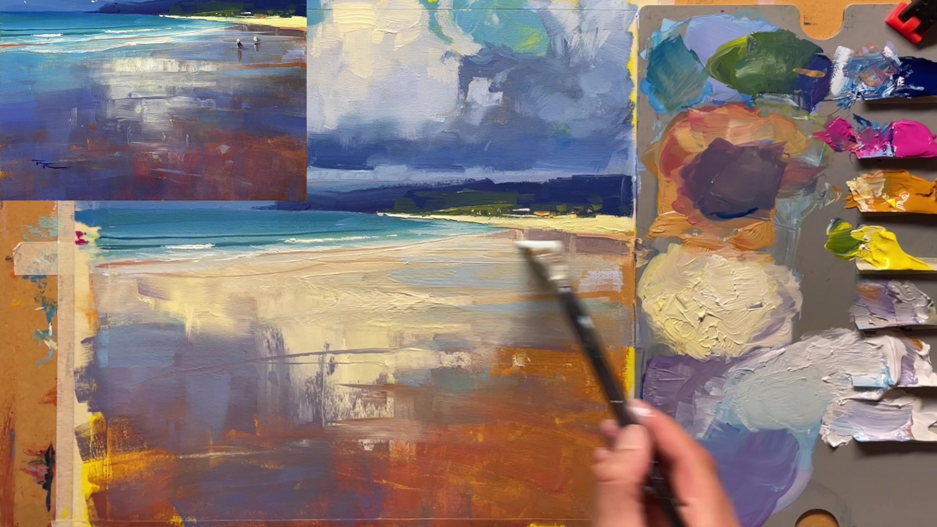 Step 14 — Final Touches and Signature (video frame from the lesson)