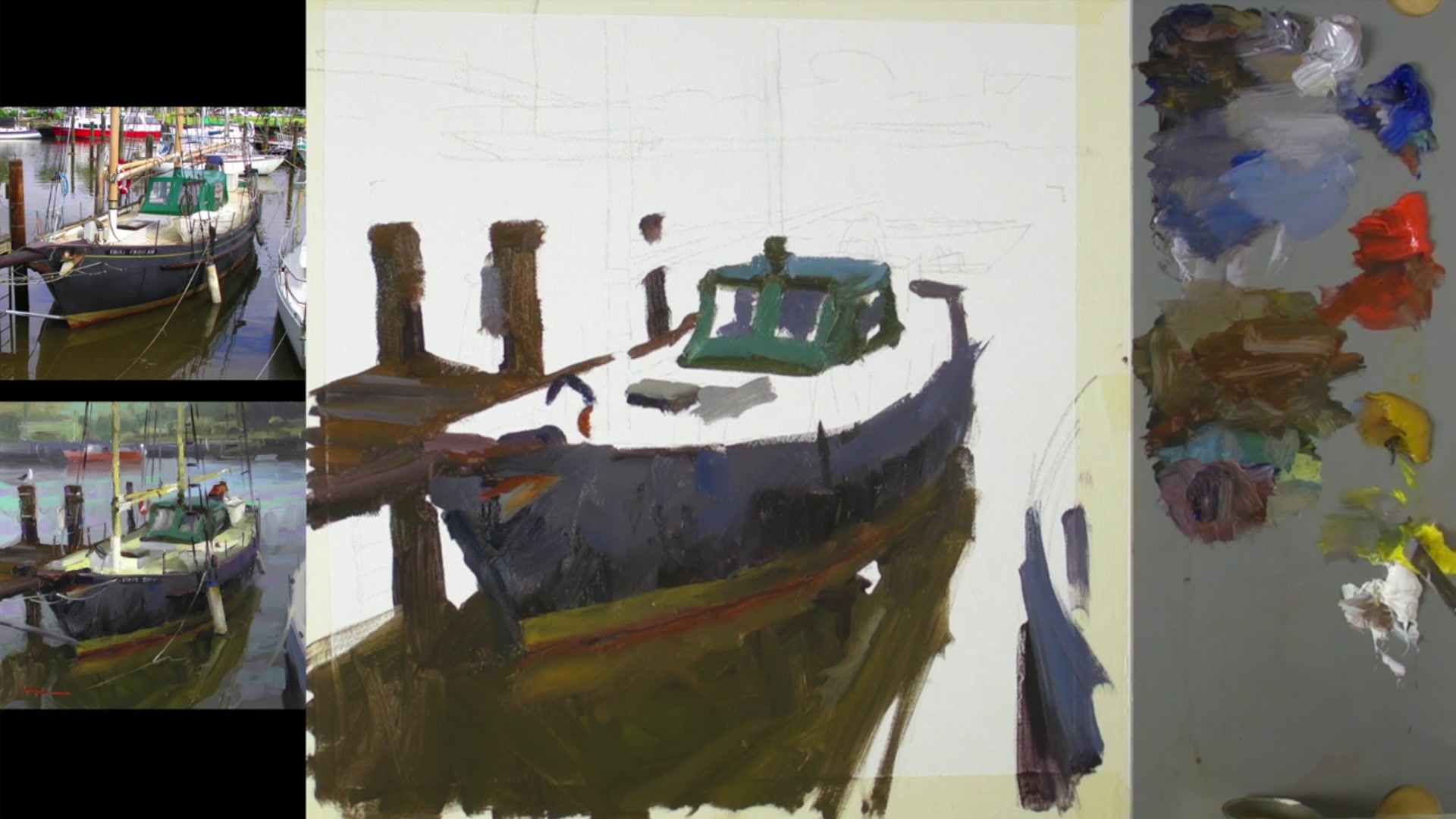 Step 9 — Detailing the Deck (video frame from the lesson)