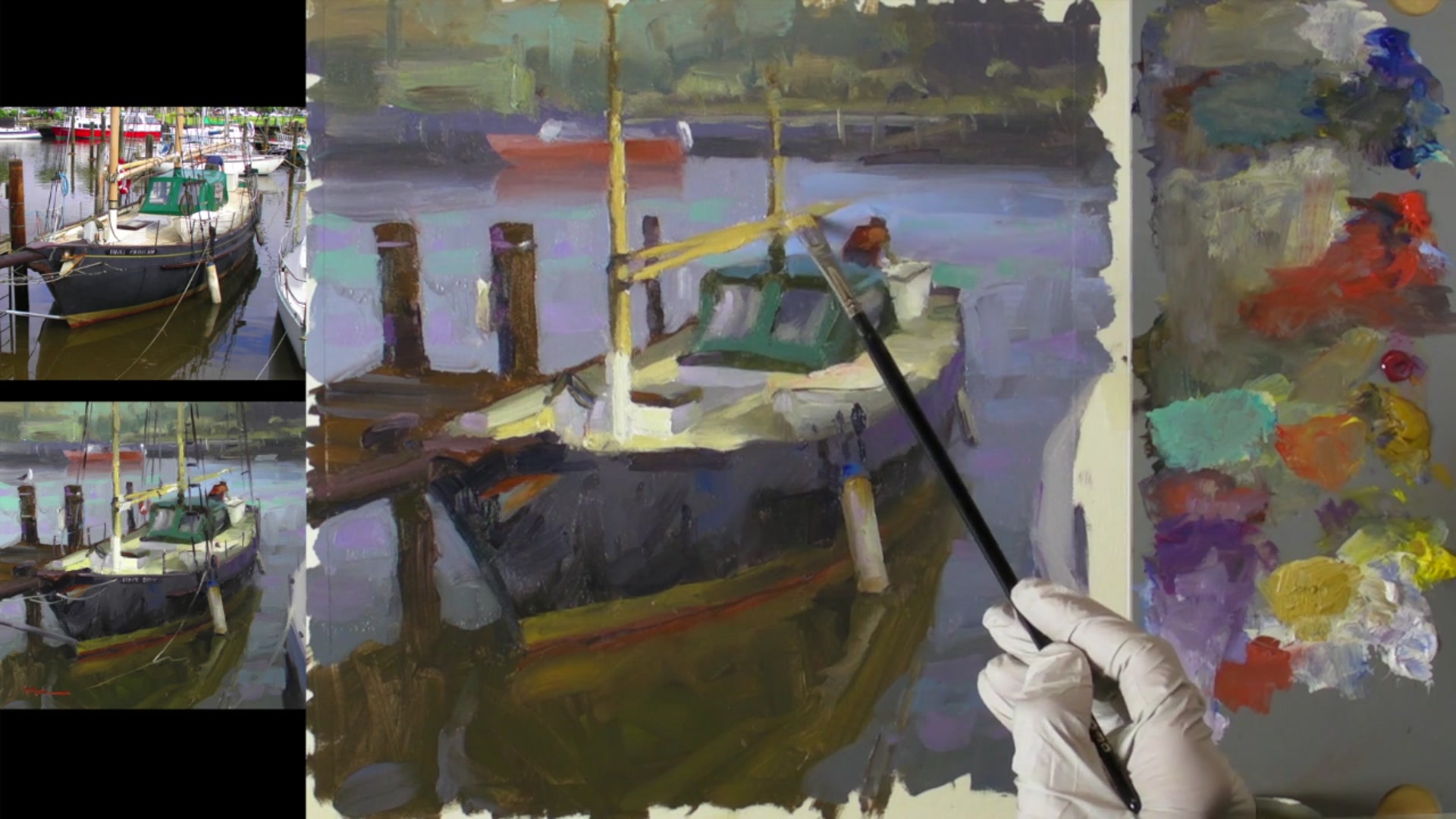 Step 14 — Final Details and Lines (video frame from the lesson)