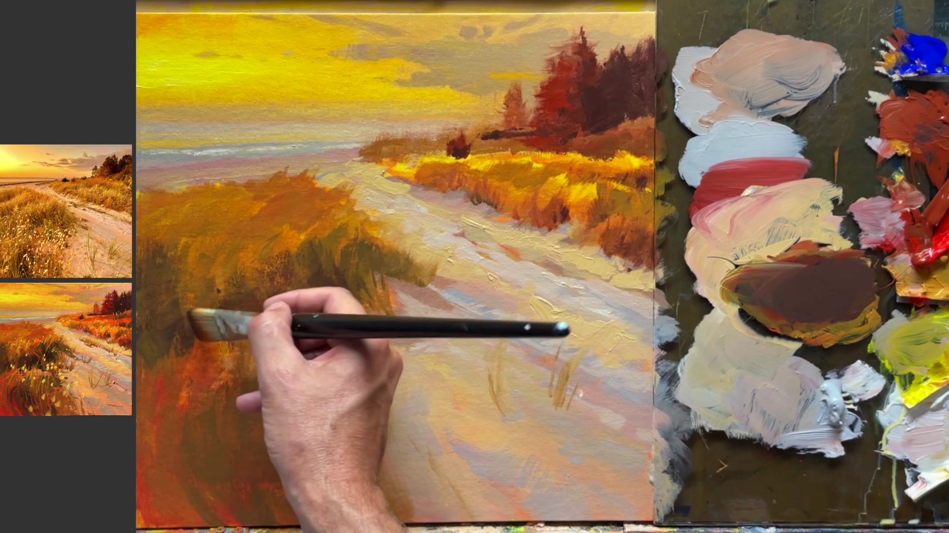Step 11 — Refining Grass and Texture (video frame from the lesson)