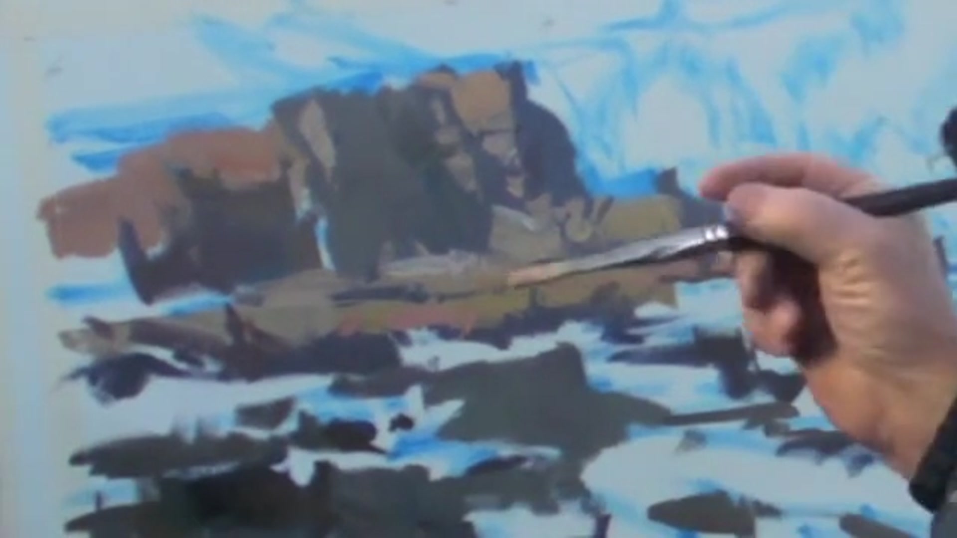 Step 11 — Maintaining clean colors (video frame from the lesson)