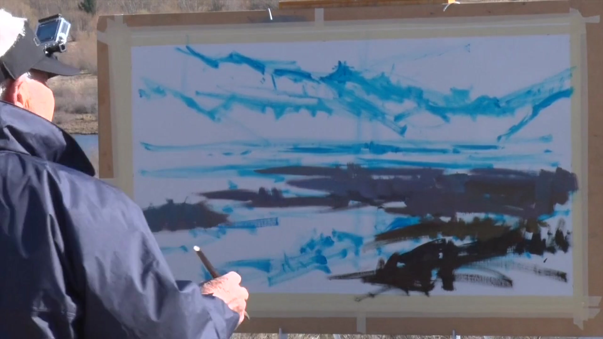 Step 5 — Painting technique and brushwork (video frame from the lesson)