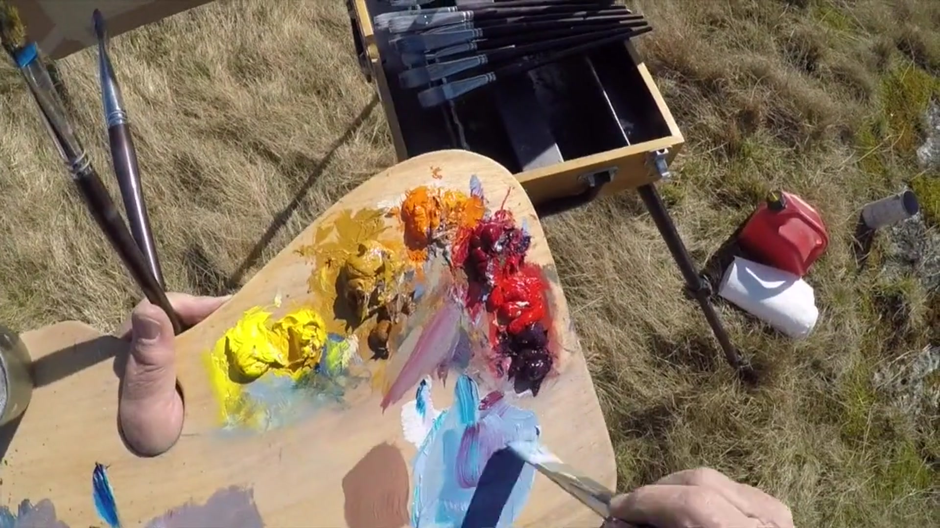 Step 8 — Abstract vs. figurative painting (video frame from the lesson)