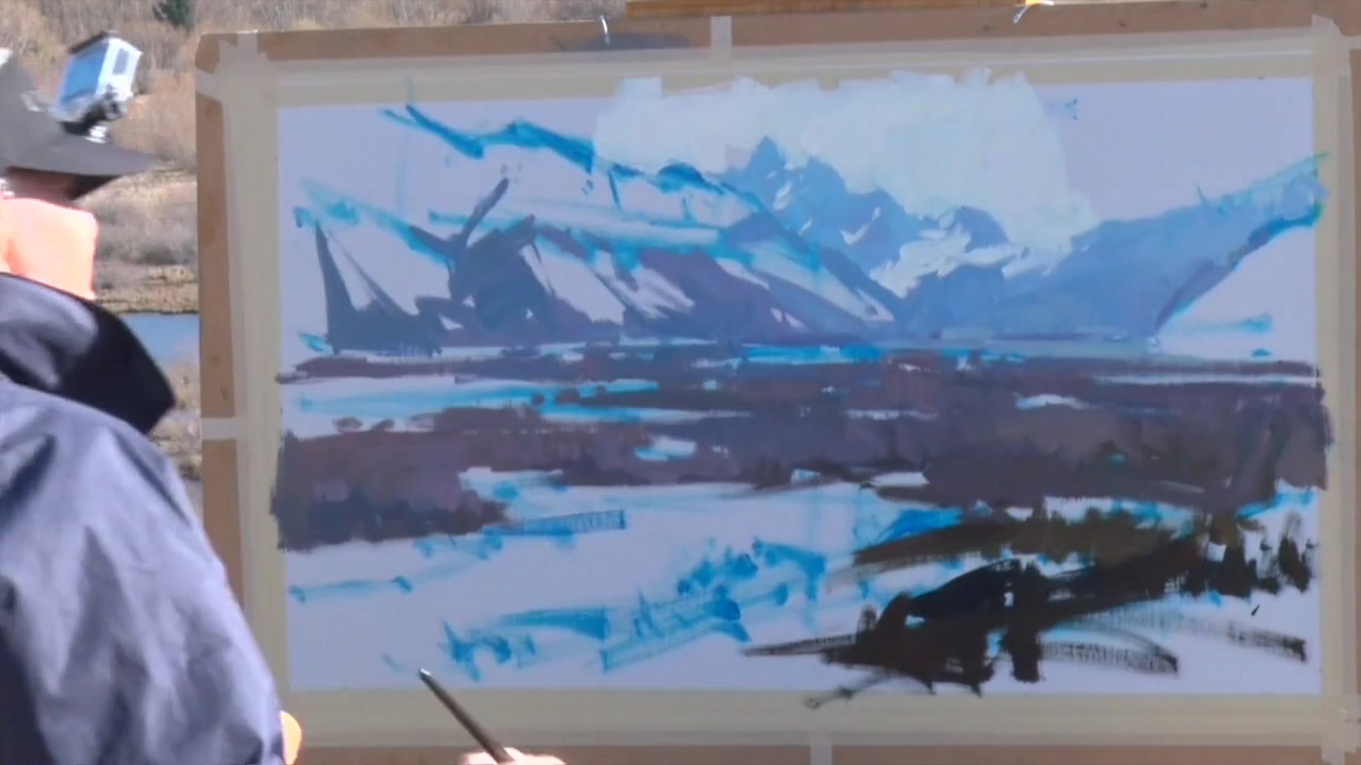 Step 14 — Highlighting and contrast (video frame from the lesson)
