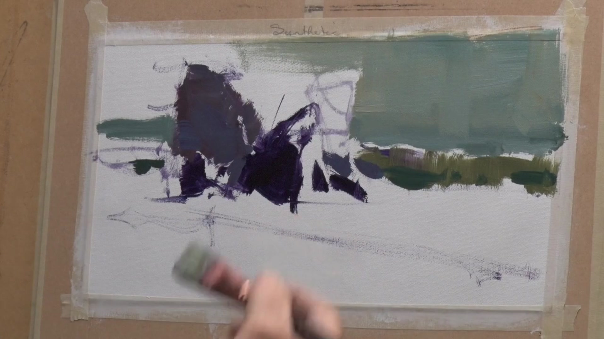 Step 6 — Brush Technique for Sky (video frame from the lesson)