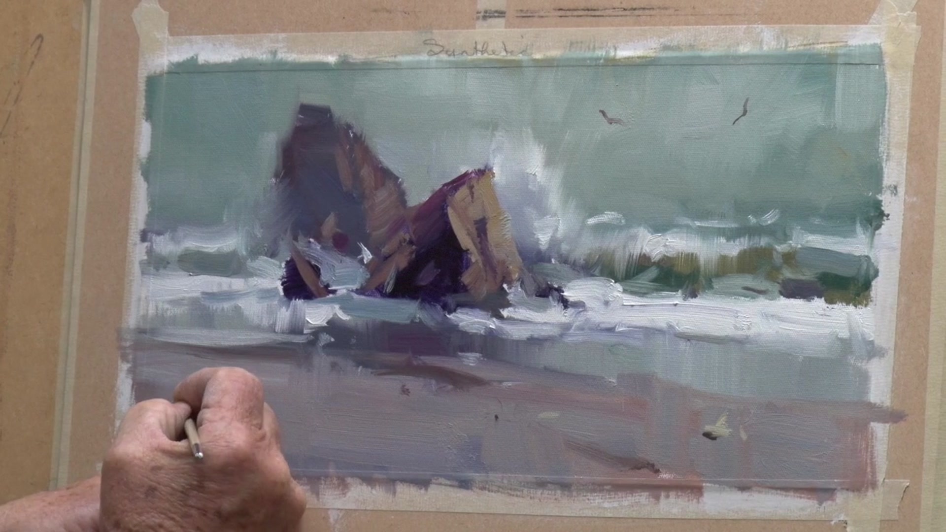 Step 18 — Setting Up a New Scene (video frame from the lesson)