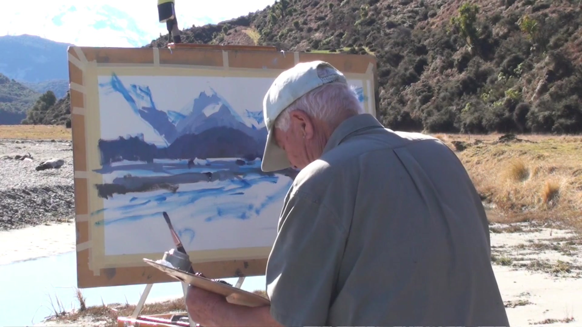 Step 21 — Adjusting Mountain Colours (video frame from the lesson)