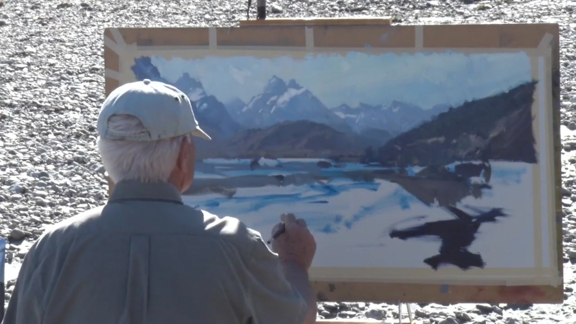 Step 23 — Foreground Colour Adjustments (video frame from the lesson)