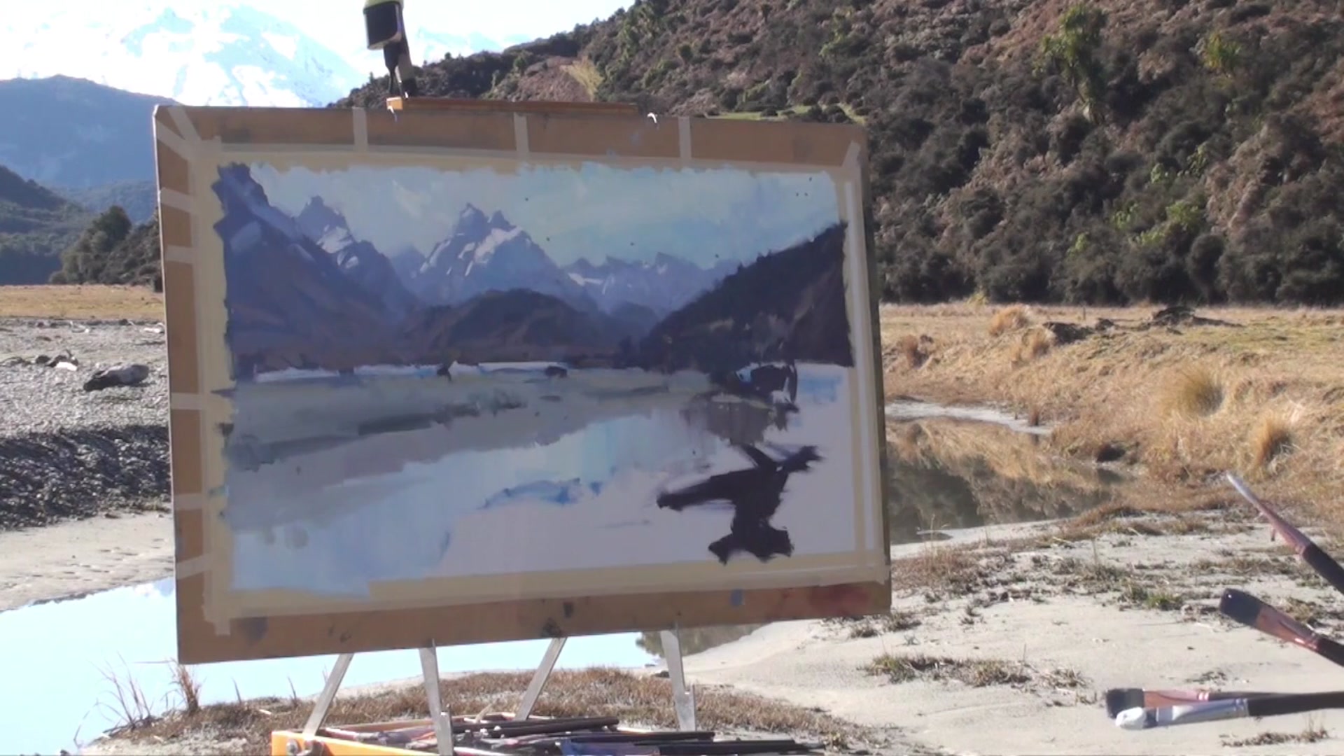 Step 24 — Foreground Design Adjustments (video frame from the lesson)