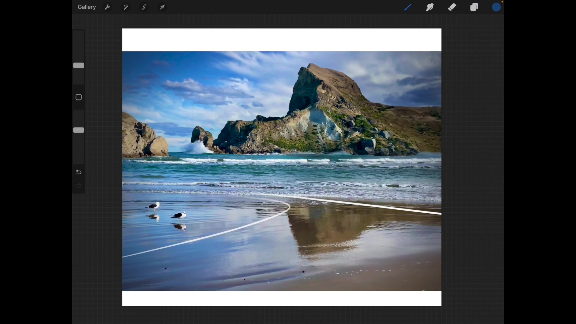 Step 7 — Considering big shapes and shadows (video frame from the lesson)