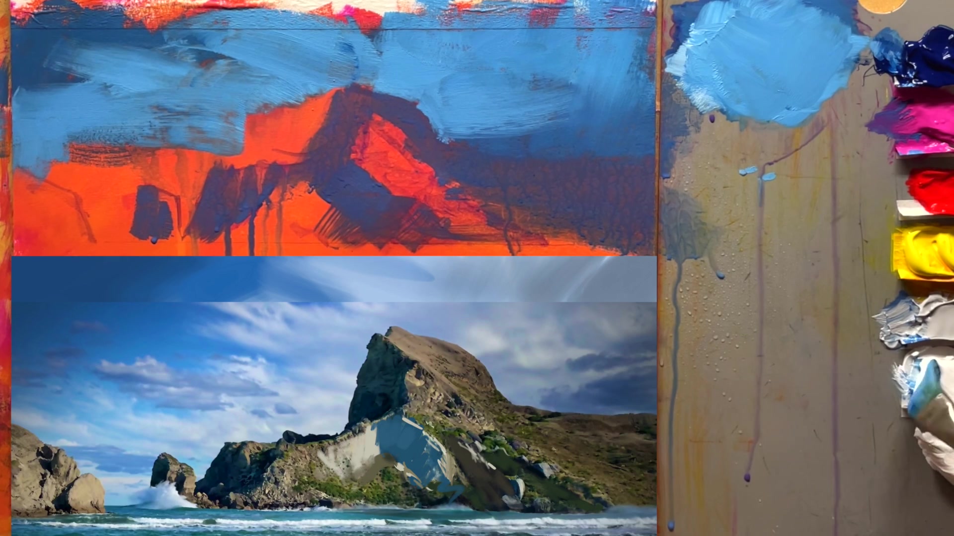 Step 16 — Adding crisp edges (video frame from the lesson)