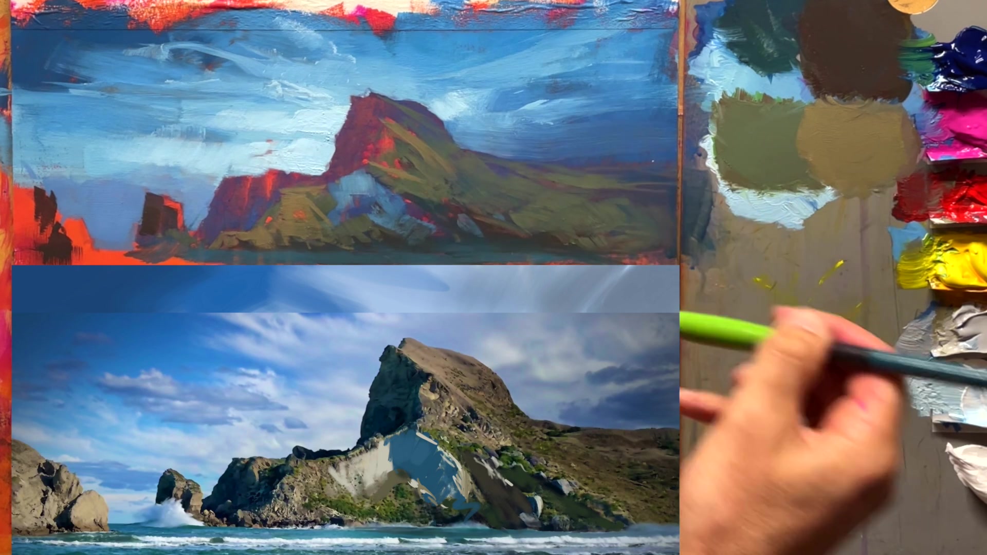 Step 25 — Deciding when to stop detailing (video frame from the lesson)