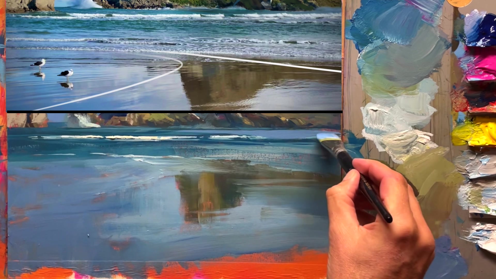 Step 42 — Adding wavelet details (video frame from the lesson)