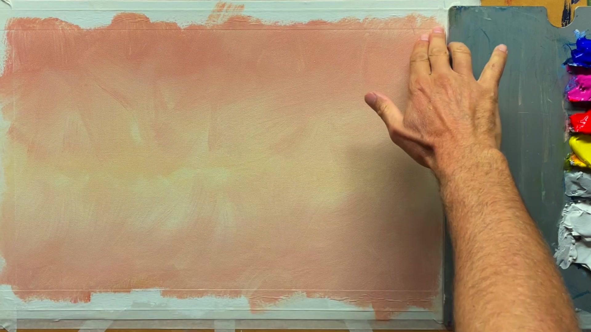 Step 4 — Acrylic Techniques and Painting Approach (video frame from the lesson)