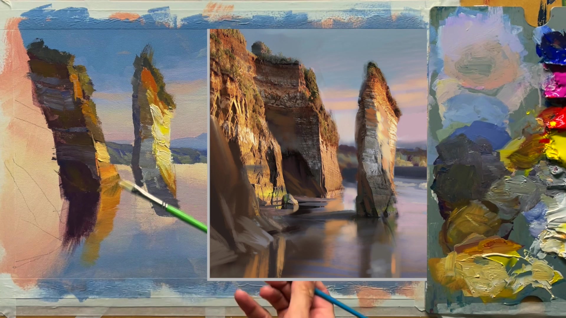 Step 12 — Reflections and Light Effects (video frame from the lesson)