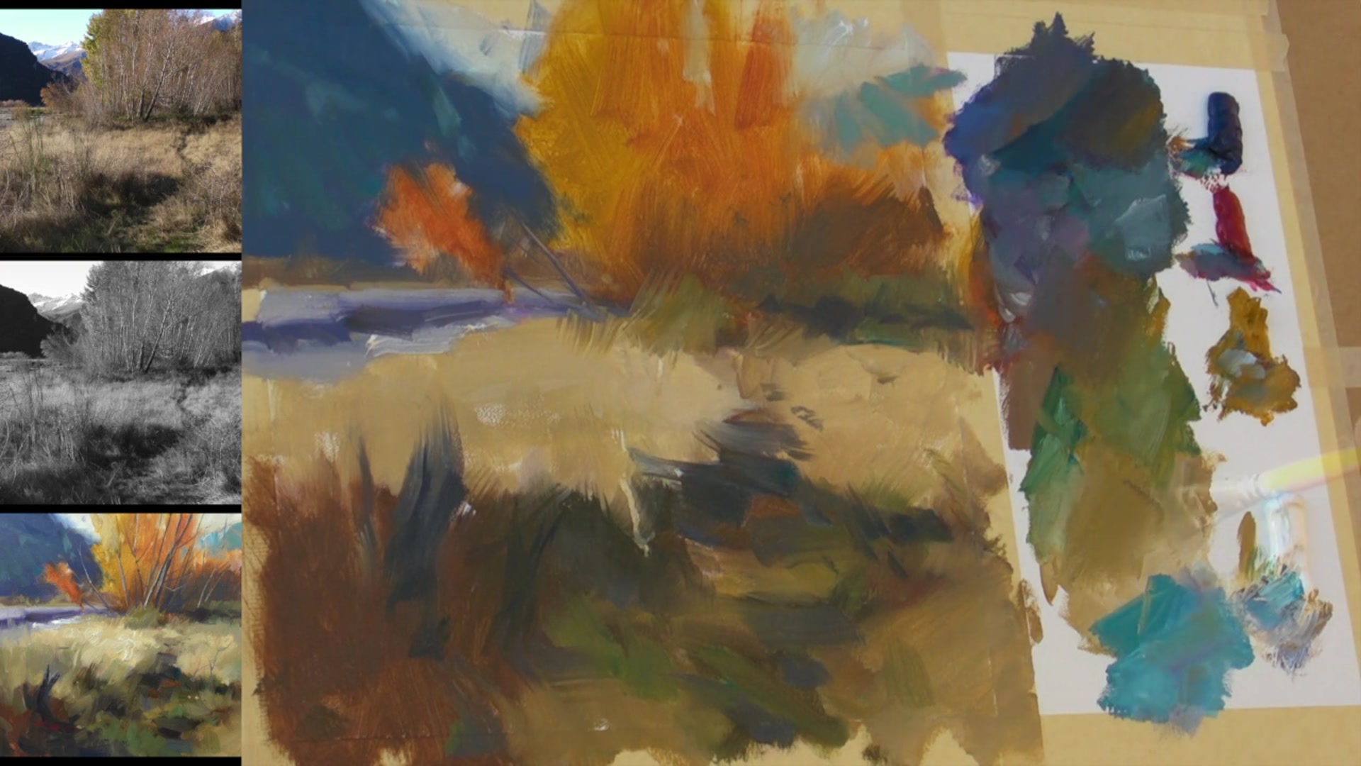 Step 11 — Tussock Grass Light Area (video frame from the lesson)