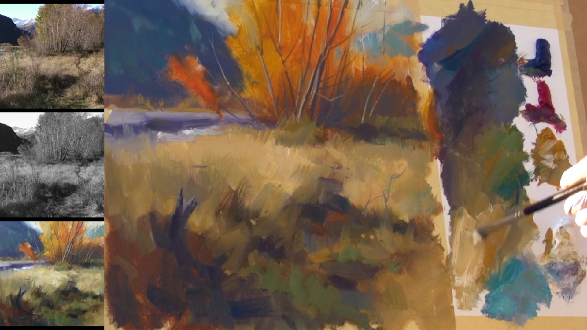 Step 15 — Adding Texture to Tussock Grass (video frame from the lesson)