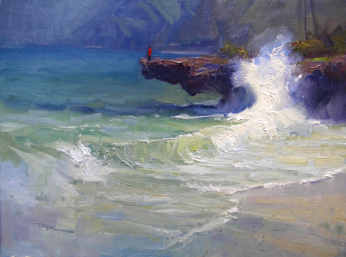 "Pounders II" 11x14" Oil on Canvas by Richard Robinson